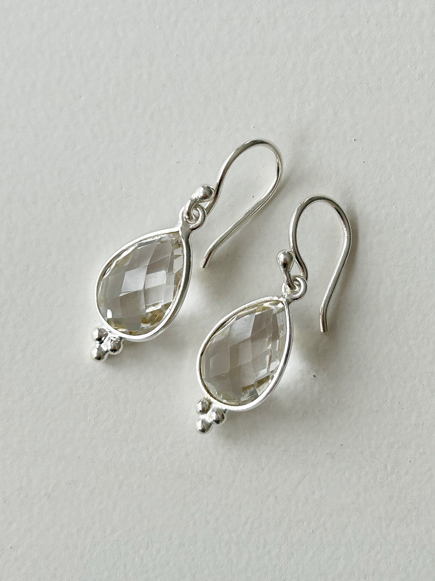 Ohrhänger Bergkristall (Tropfenform)