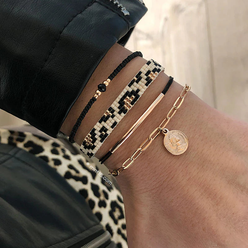 Kette und Münzenarmband Rosegold