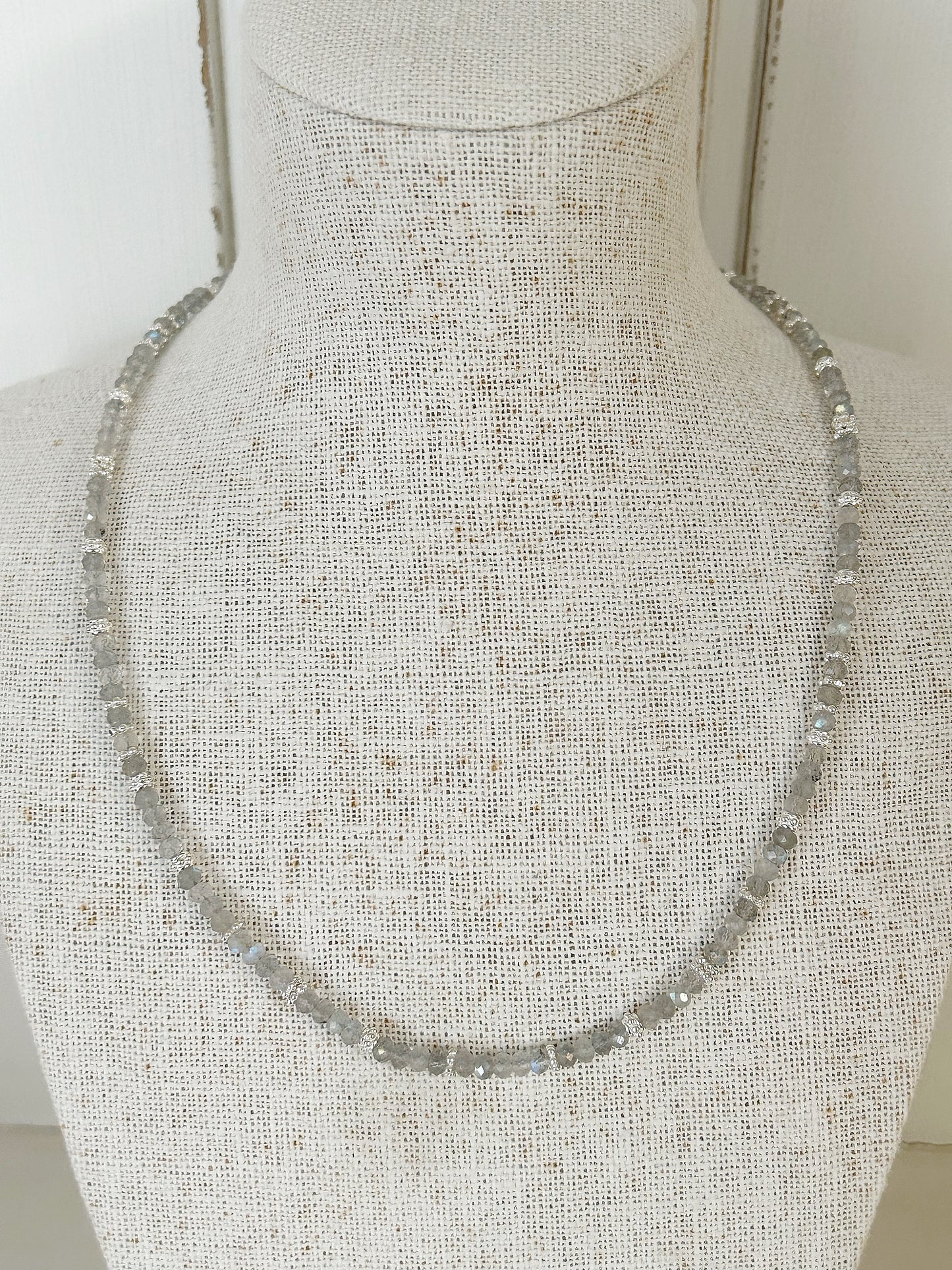 Halskette Labradorit mit Silber