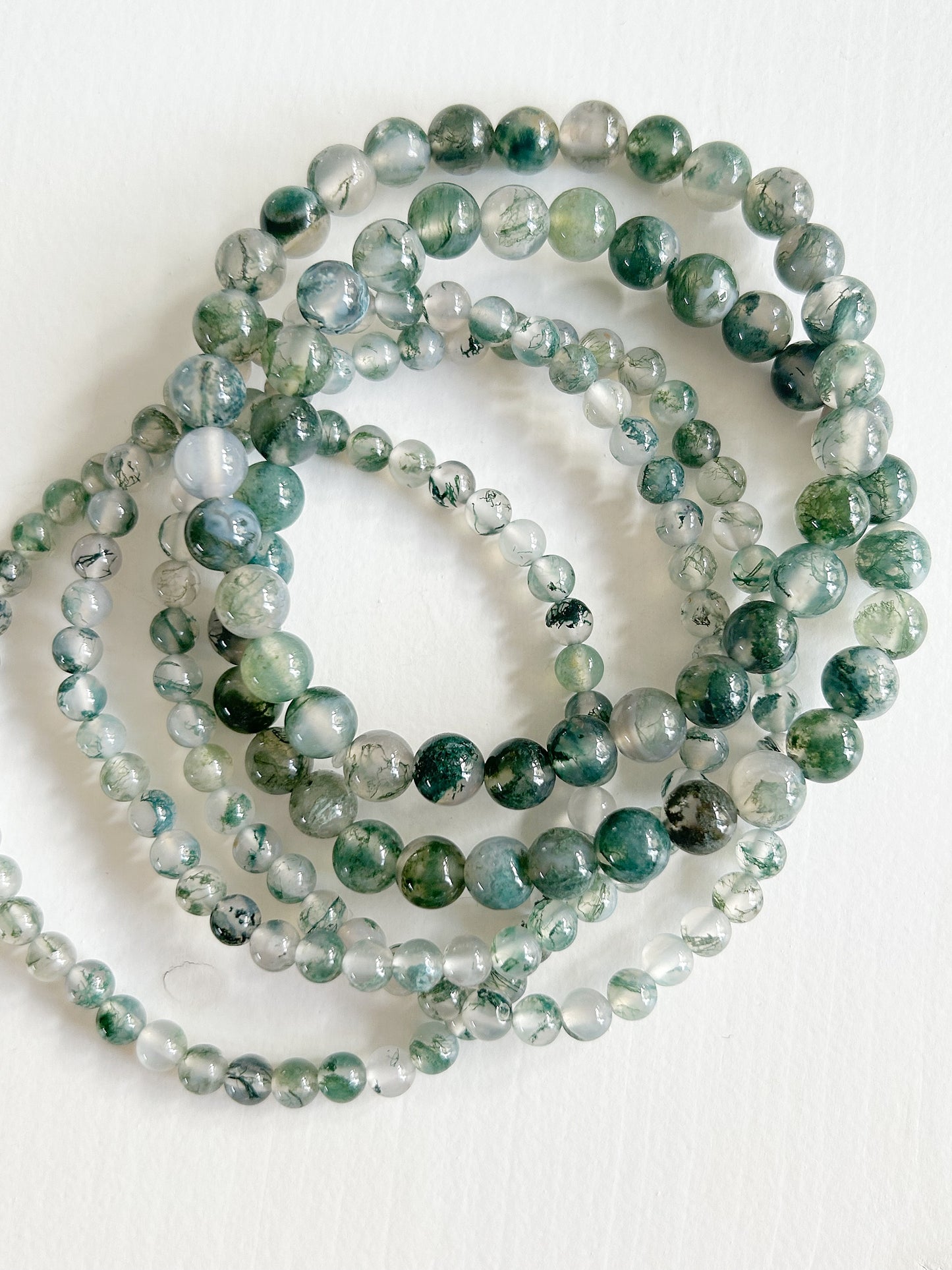 Moosachat Armband 6mm