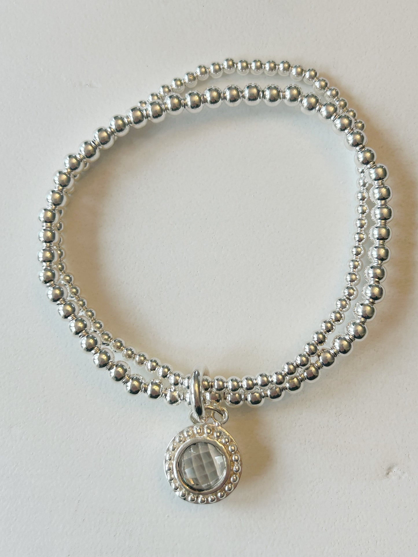 Silberkugel Armband