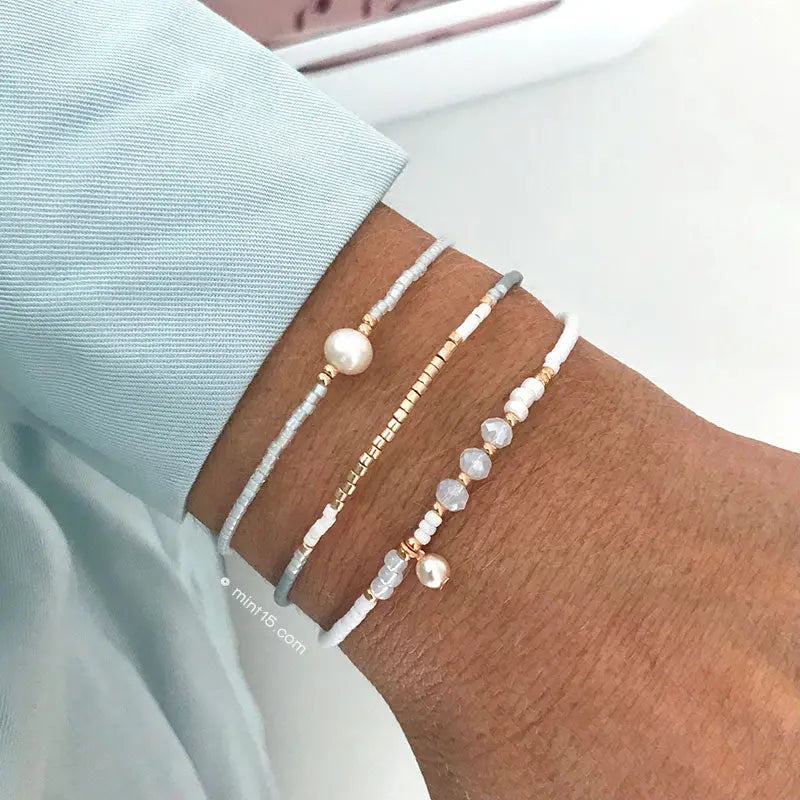 Zartes Armband Vintage Blau Rosegold