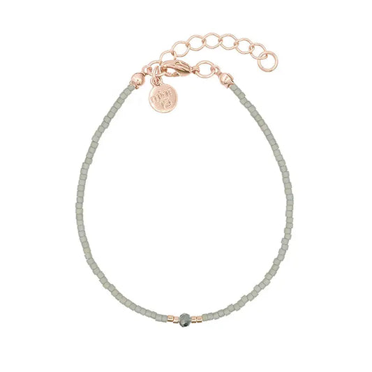 Kleines Diamantenarmband Vintage Grün Rosegold