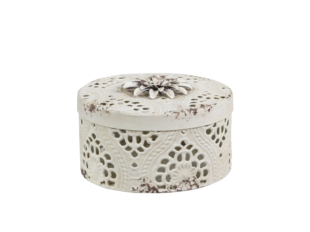Schmuckdose mit Verzierung im Shabby-Style