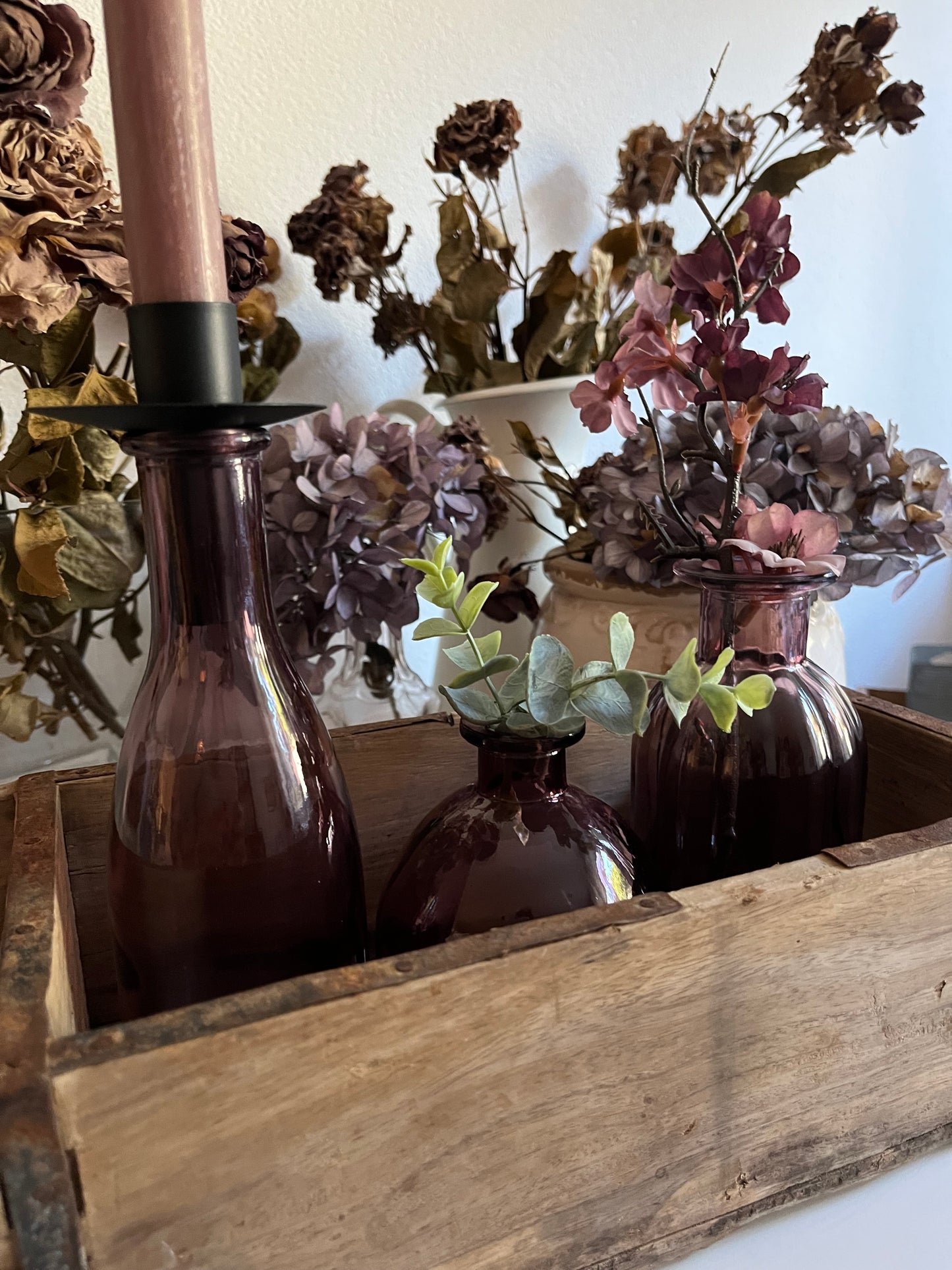 Glasvase Aria brombeer