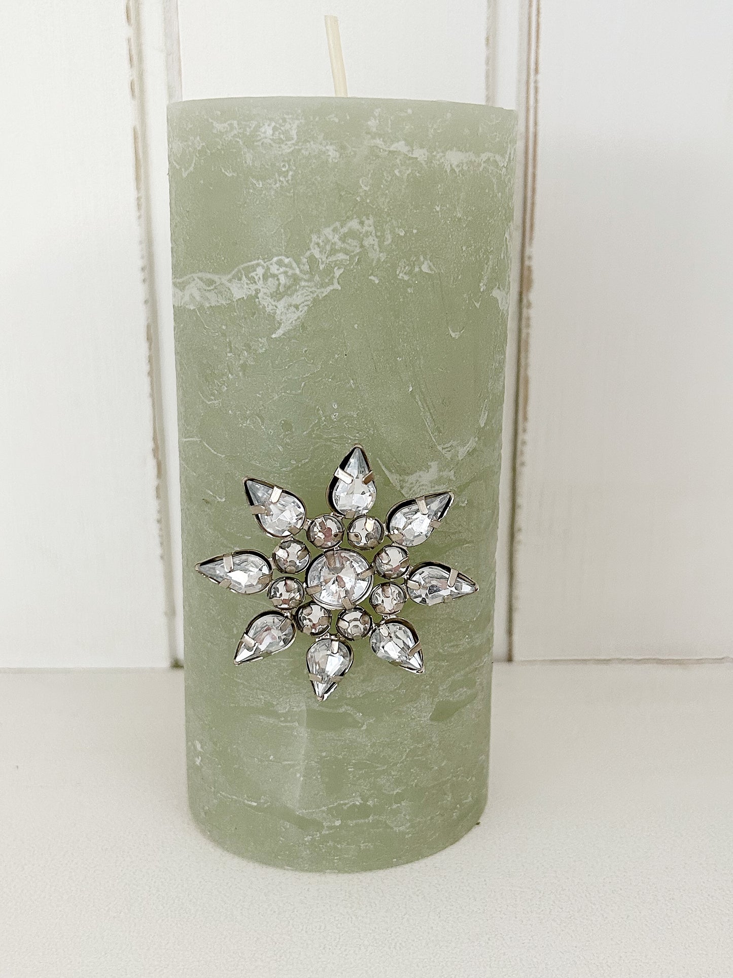 Kerzenschmuck silber