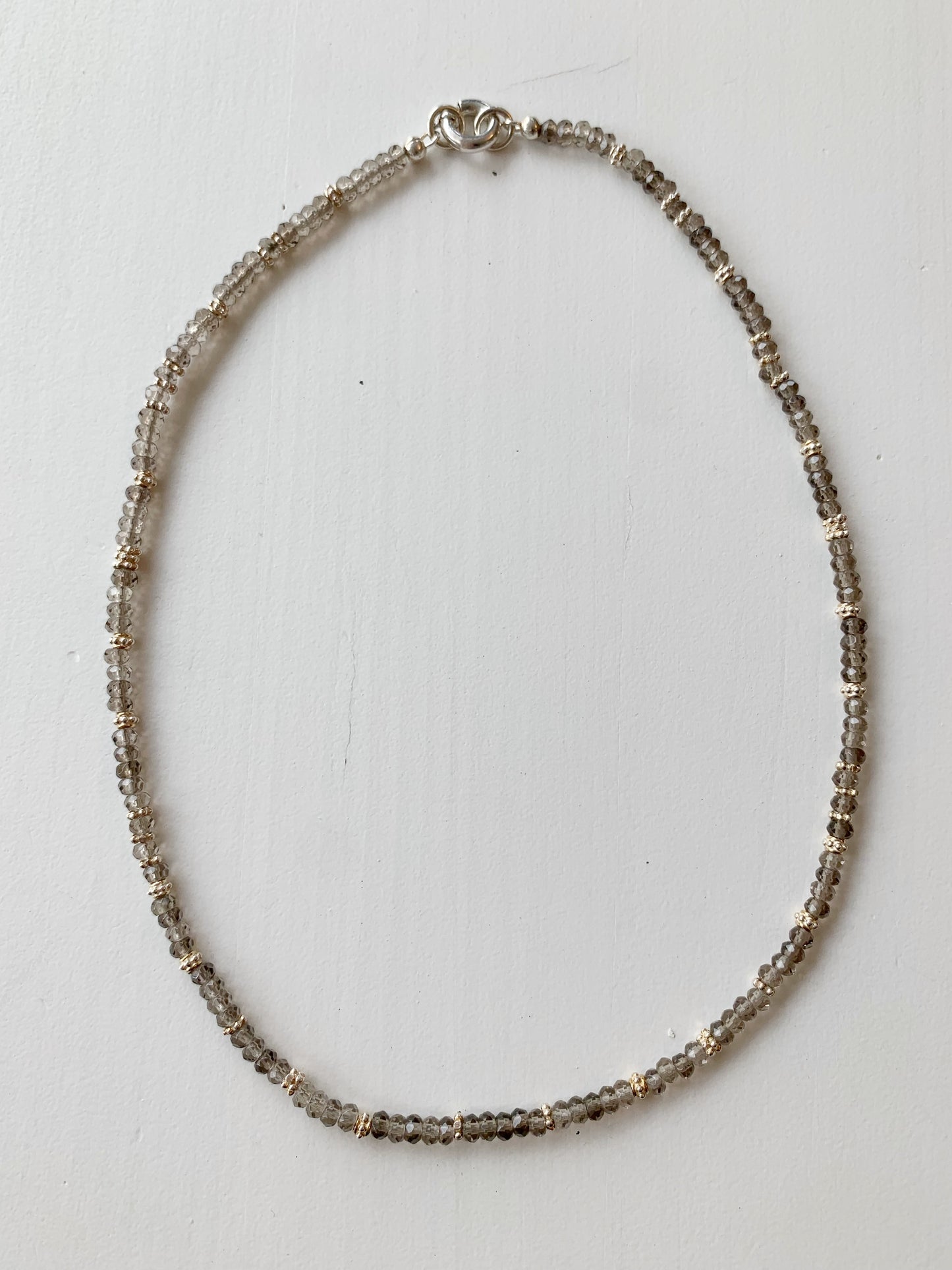 Halskette Rauchquarz Silber