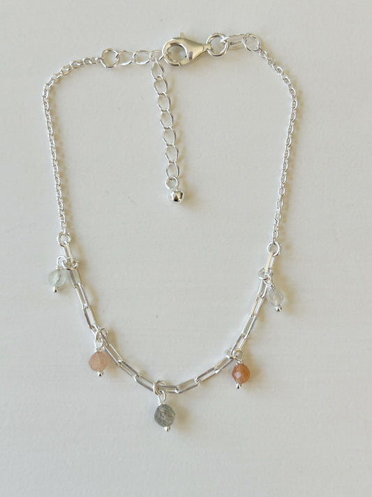 Armkette mit Steinanhänger multicolor