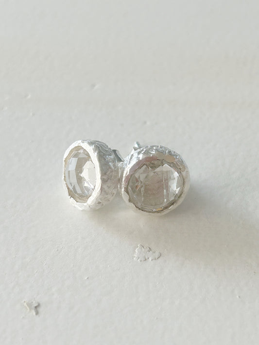 Ohrstecker Bergkristall Silber