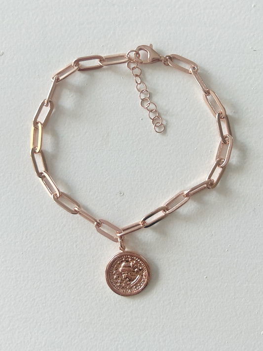 Armkette mit Medaillon rosegold