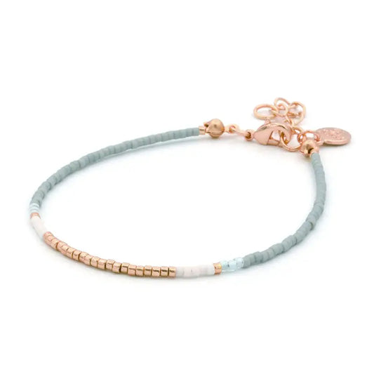 Zartes Armband Vintage Blau Rosegold