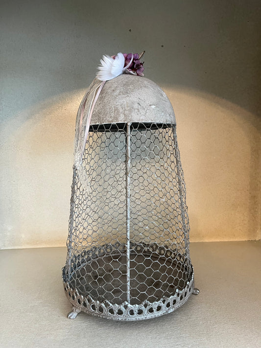 Teller mit Glocke London grau gross